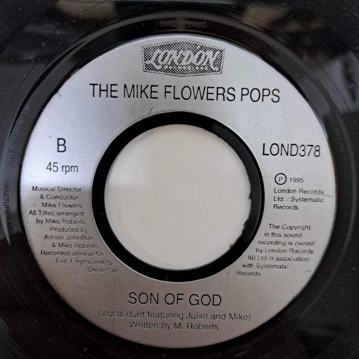 Mike Flowers Pops - Wonderwall (Vinyl 7" Jukebox Only Single) VG