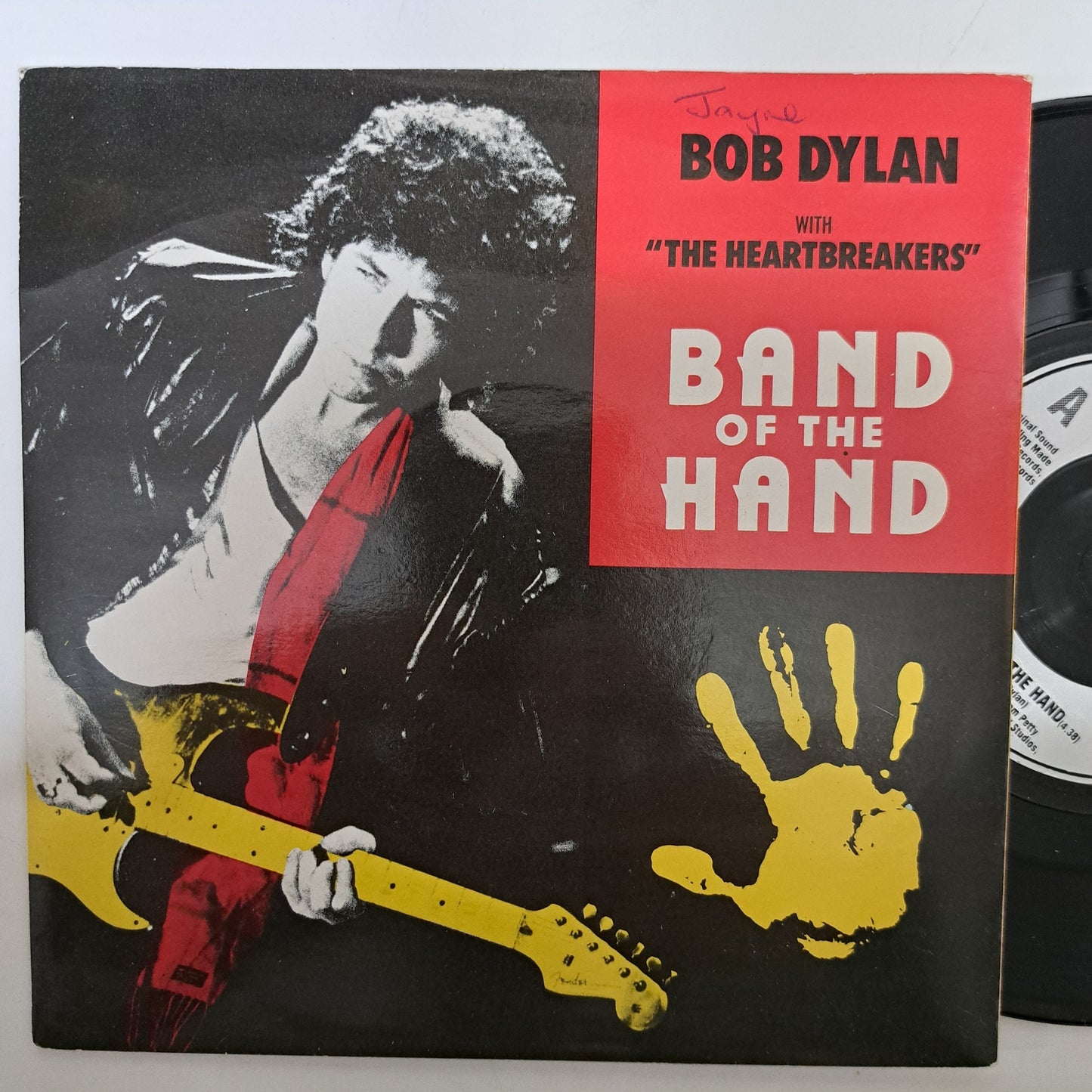 Bob Dylan with Heartbreakers - Band of the Hand (Vinyl 7" Single) VG+/NM