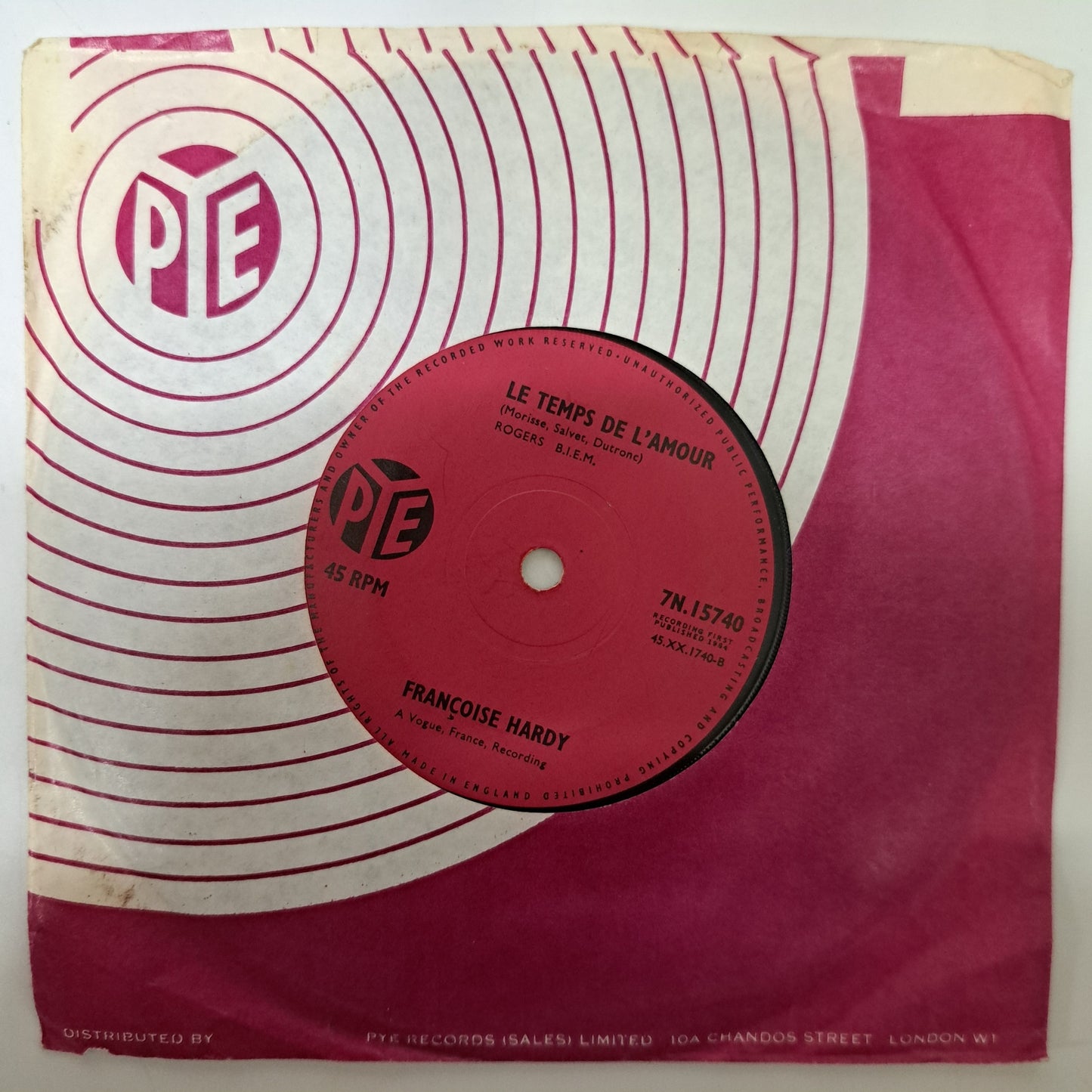 Francoise Hardy - Et Meme (Vinyl 7" Single UK 1964) EX