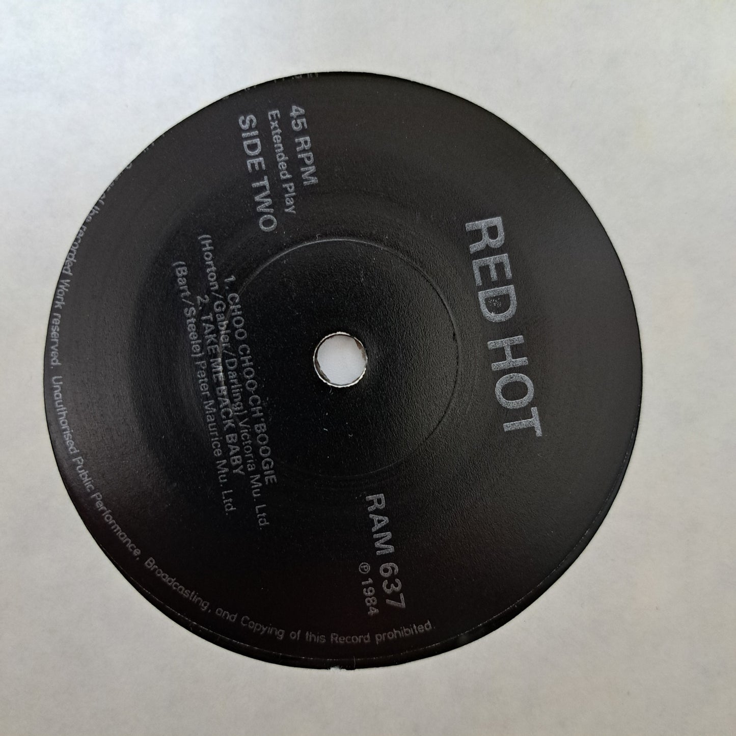 Red Hot - Red for Danger (Vinyl 7" EP Signed) VG/M