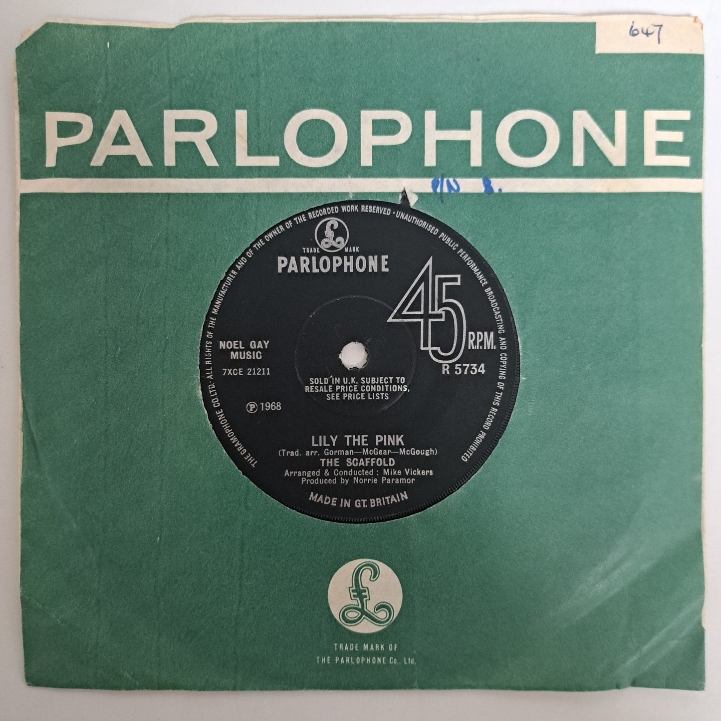Scaffold - Lily the Pink (Vinyl 7" Single 1968) NM