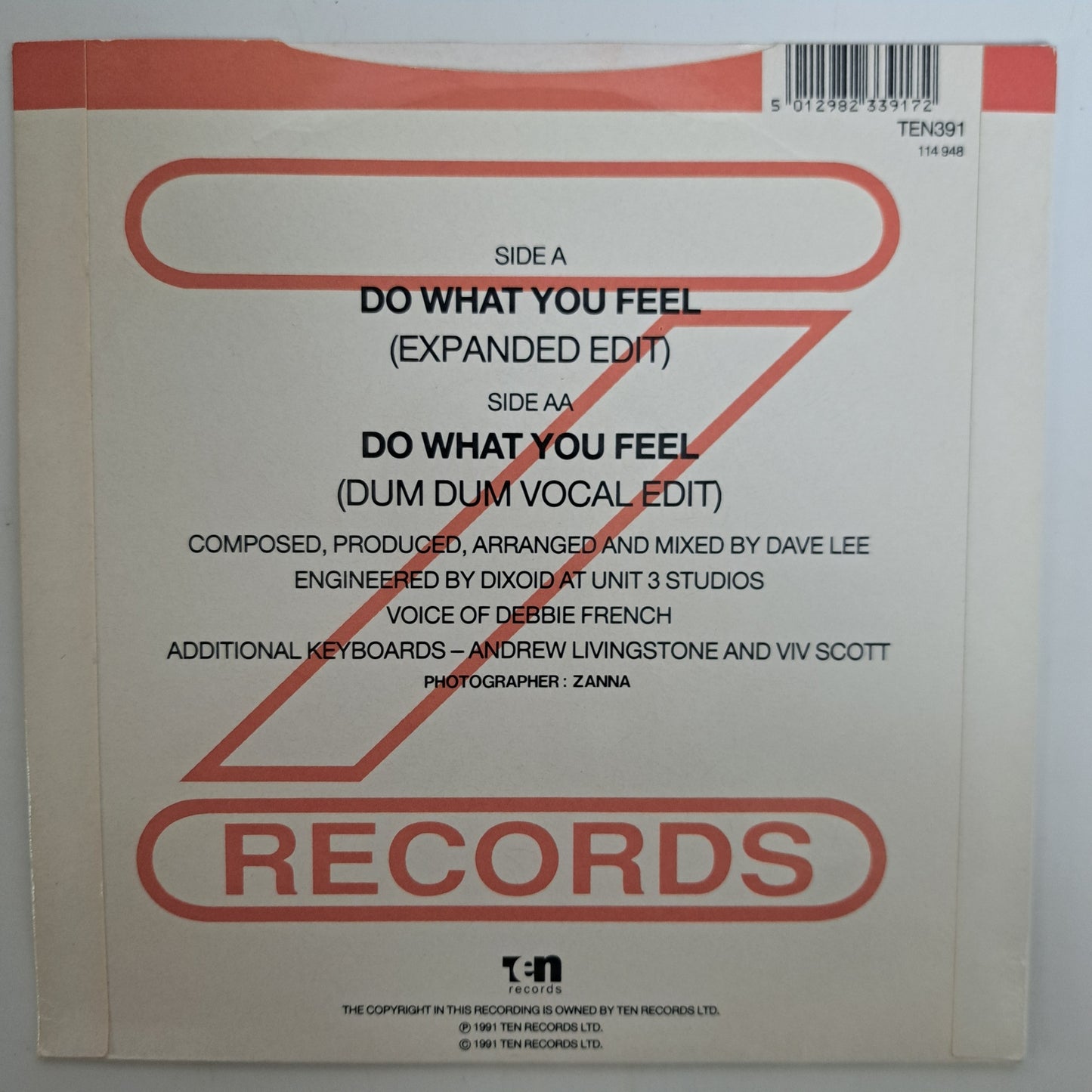 Joey Negro - Do What You Feel (Vinyl 7" Single) EX/NM