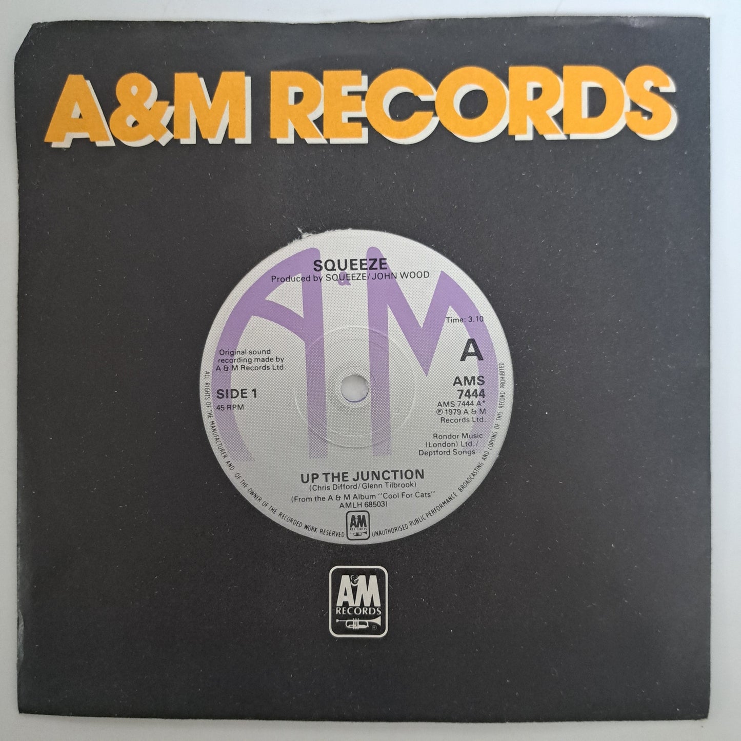 Squeeze - Up the Junction (Lilac Vinyl 7" Single) NM