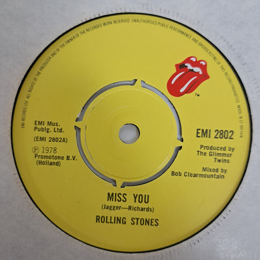 Rolling Stones - Miss You (Vinyl Single UK 1978) NM