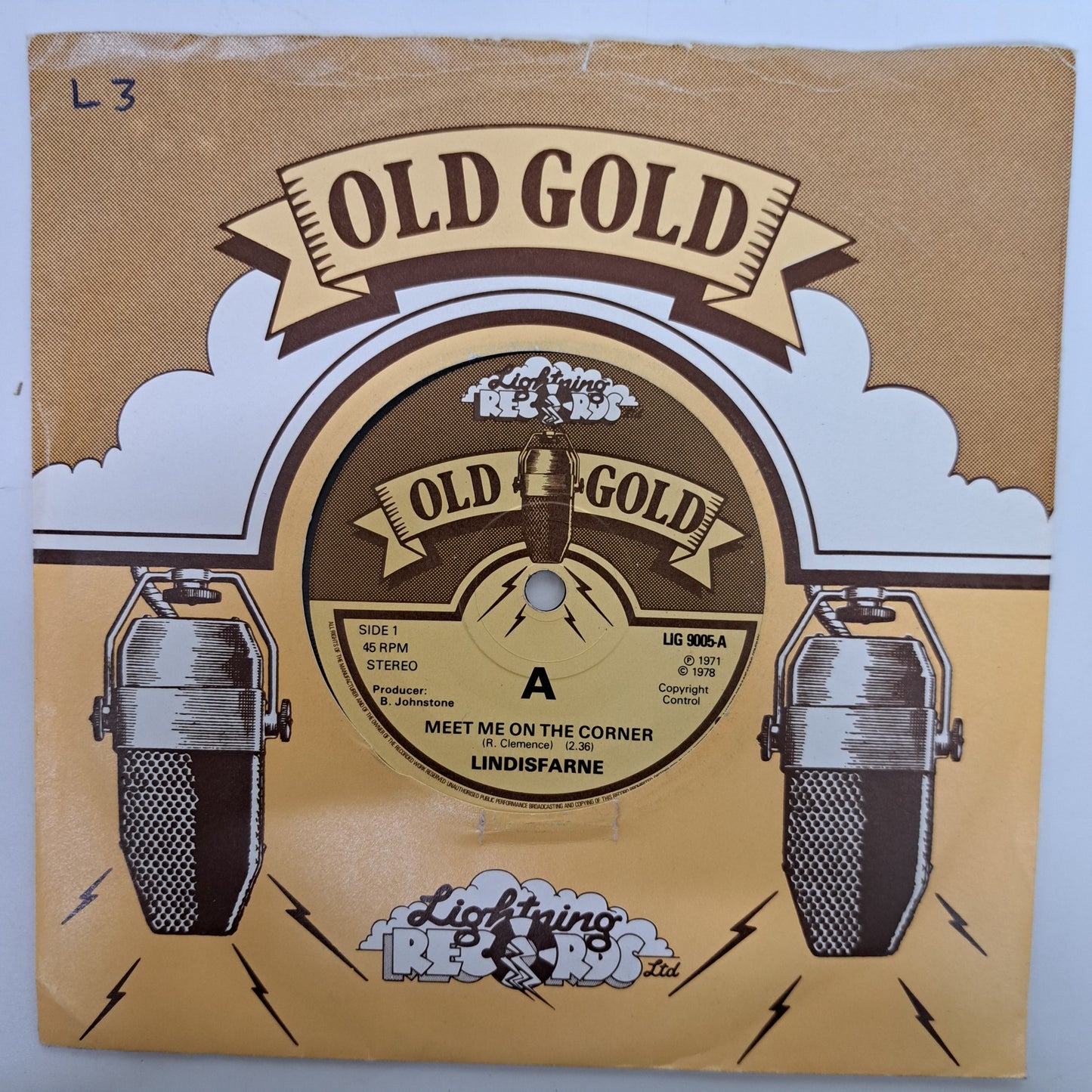 Lindisfarne - Meet me on the Corner (Vinyl 7" Old Gold Single) EX