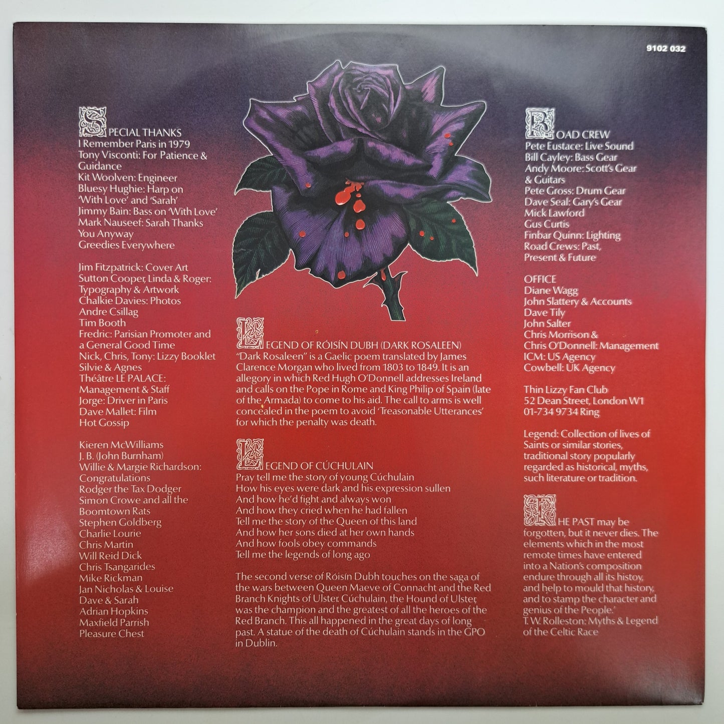 Thin Lizzy - Black Rose (Vinyl LP UK 1979) EX/EX