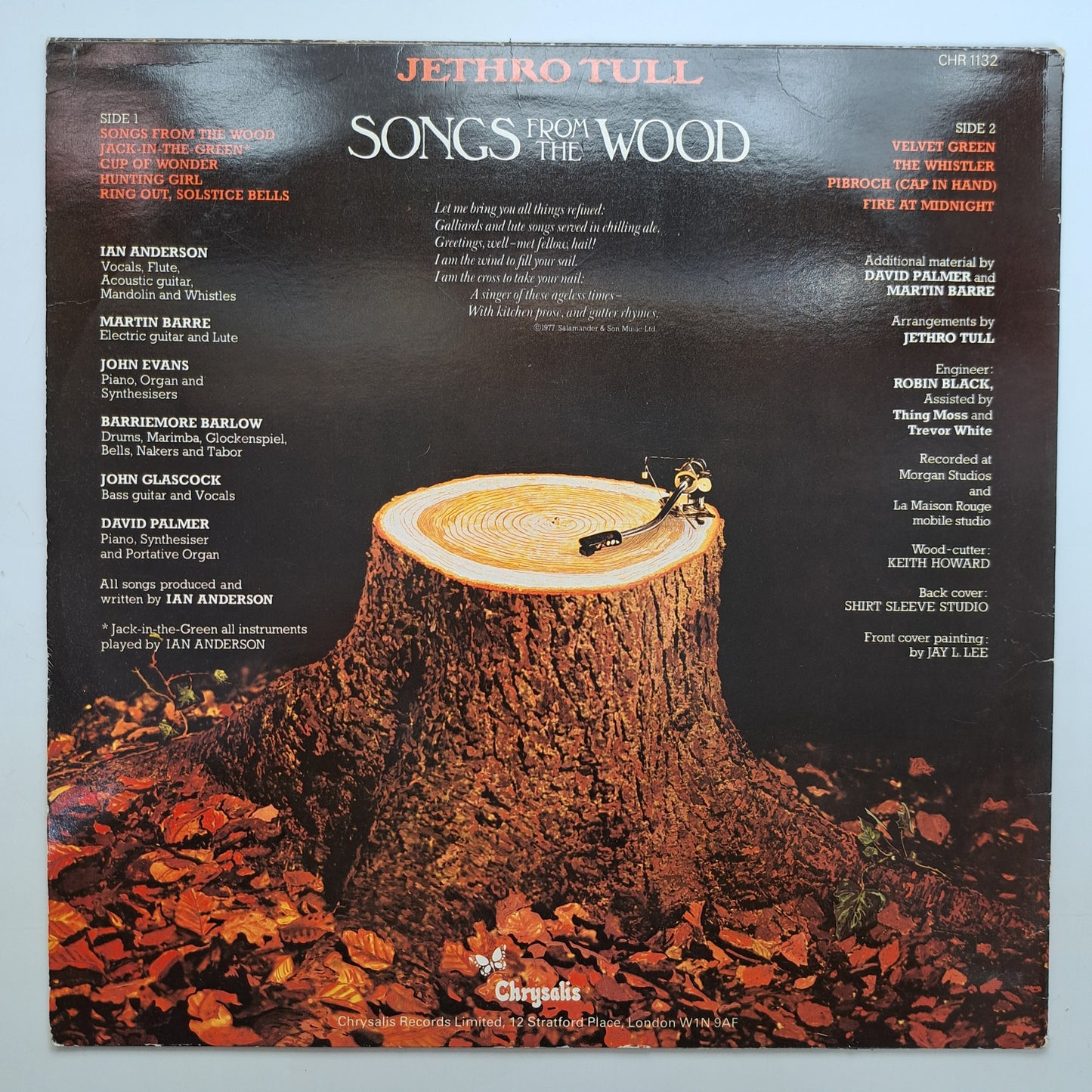 Jethro Tull - Songs from the Wood (Vinyl LP UK 1977) VG+/NM
