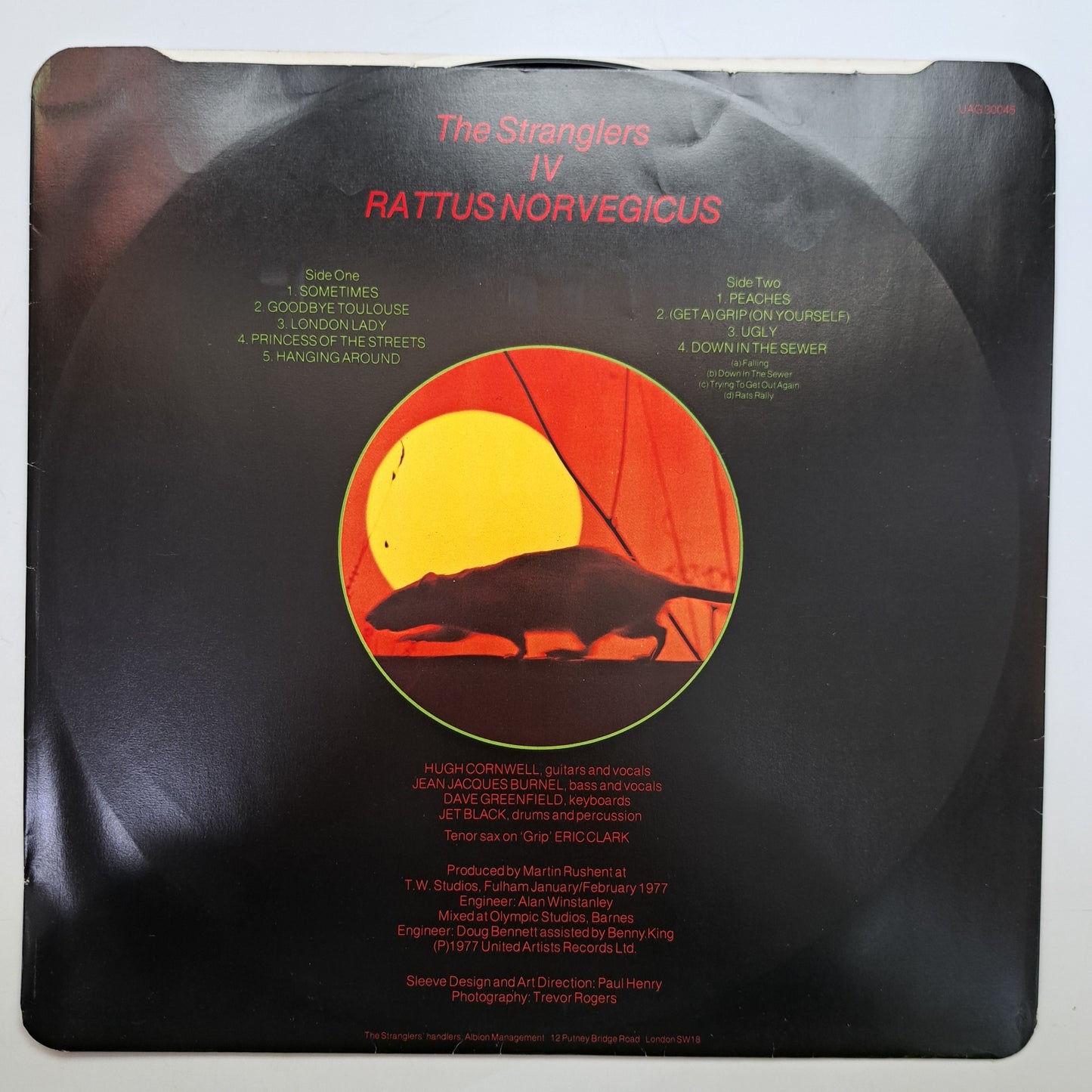 Stranglers - IV Rattus Norvegicus (Vinyl LP UK 1977) VG/EX