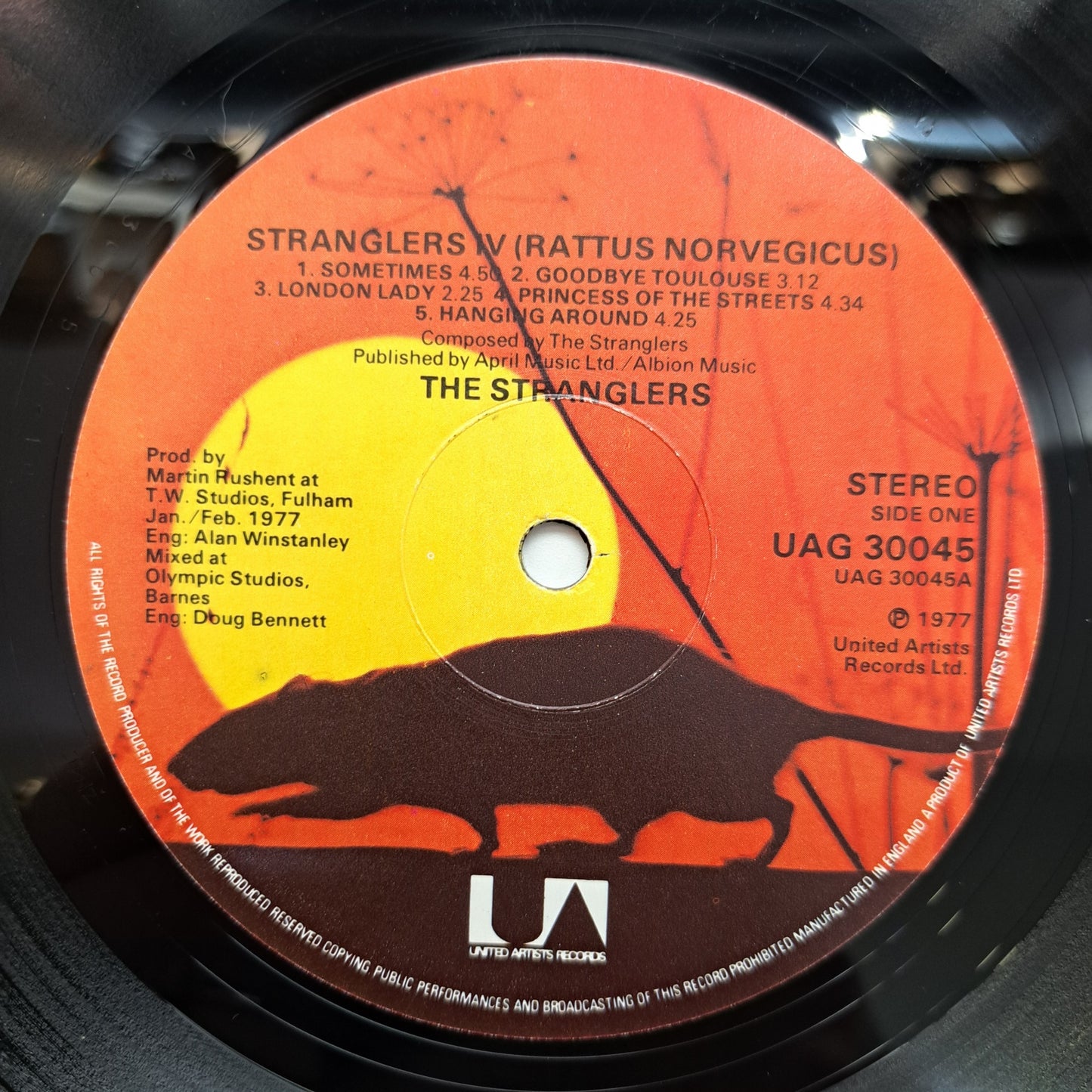 Stranglers - IV Rattus Norvegicus (Vinyl LP UK 1977) VG/EX