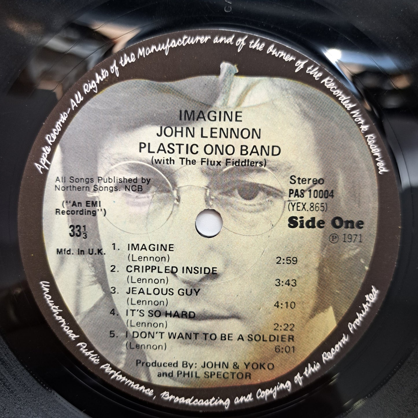 John Lennon - Imagine (Vinyl LP 1971 UK 1st Pressing) VG+/VG+