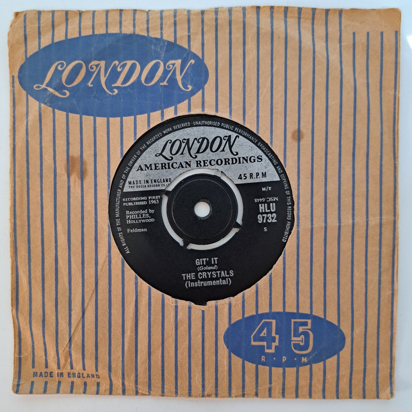 Crystals - Da Doo Ron Ron (Vinyl 7" Single) NM