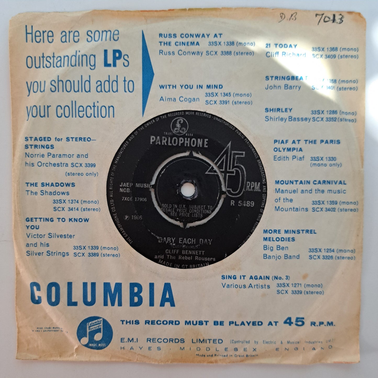 Cliff Bennett - Got To Get You Into My Life (Vinyl 7" Single) EX