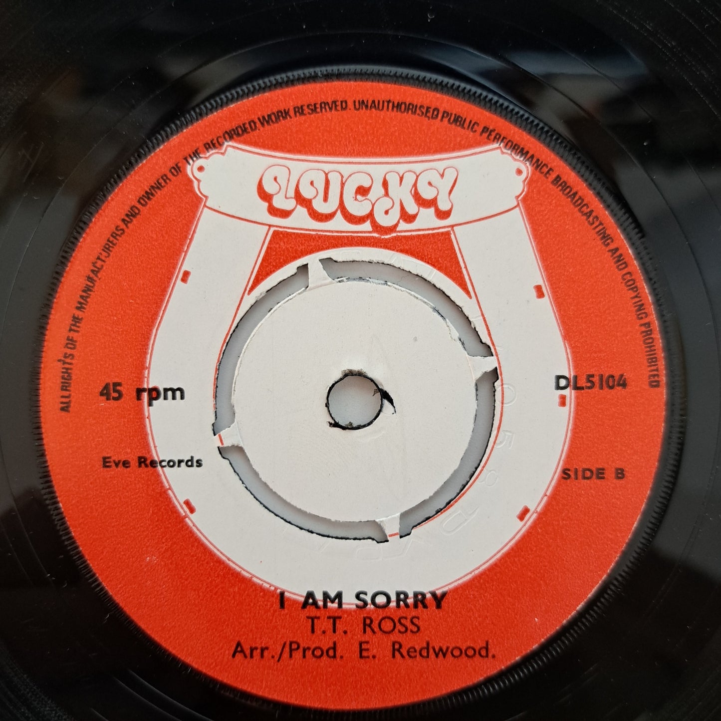 T.T Ross - Last Date (Vinyl 7" Reggae Single) NM