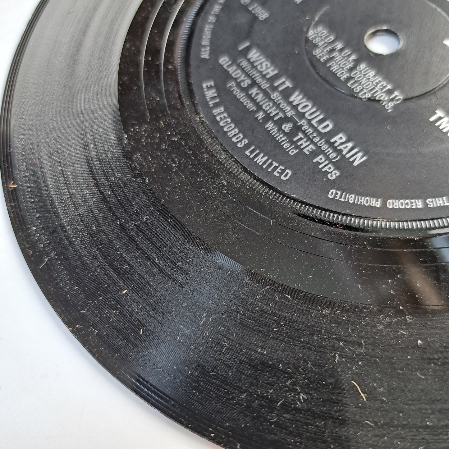 Gladys Knight & the Pips - I Wish It Would Rain (Vinyl 7" Single) EX