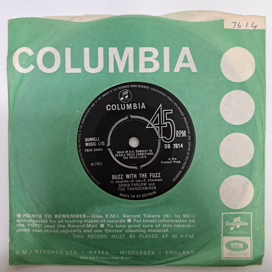Chris Farlow & The Thunderbirds - Buzz with the Fuzz (Vinyl 7" Single) NM