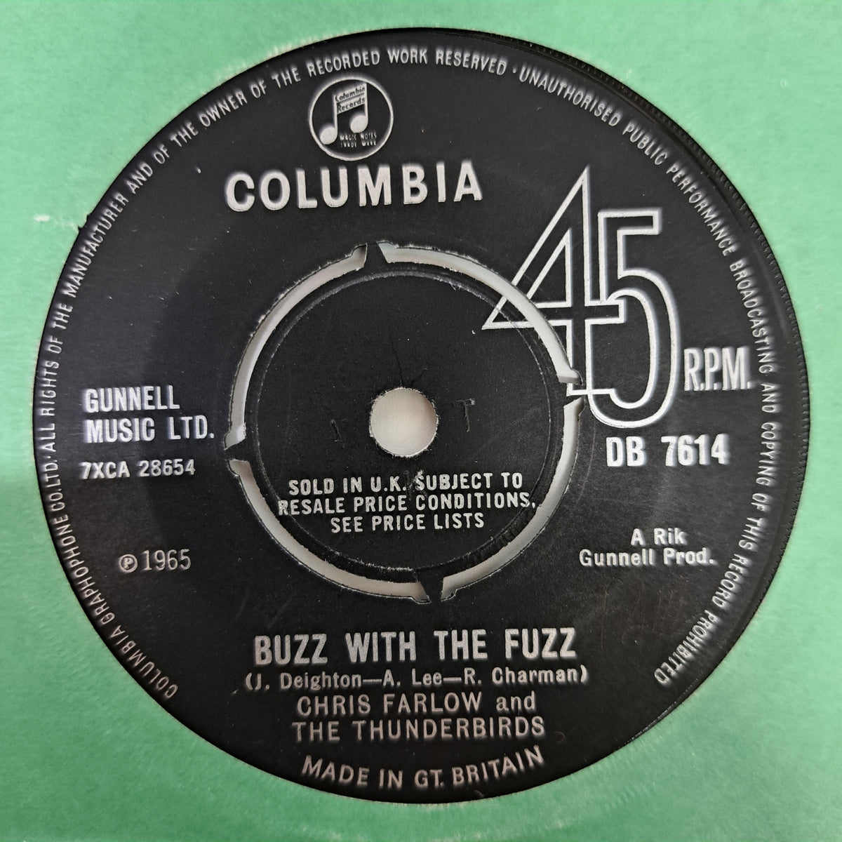 Chris Farlow & The Thunderbirds - Buzz with the Fuzz (Vinyl 7" Single) NM