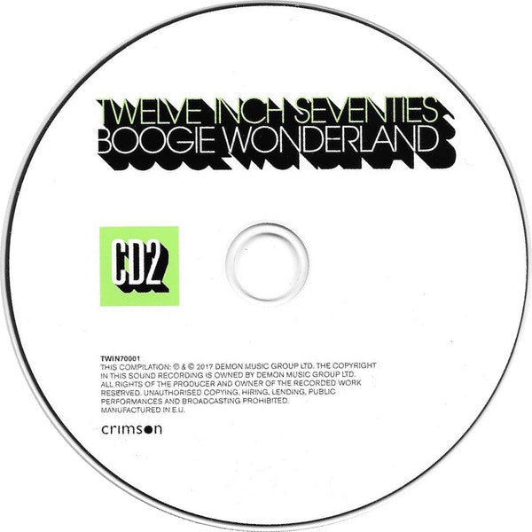 Various - Twelve Inch Seventies ~ Boogie Wonderland (2017 Triple CD) Mint