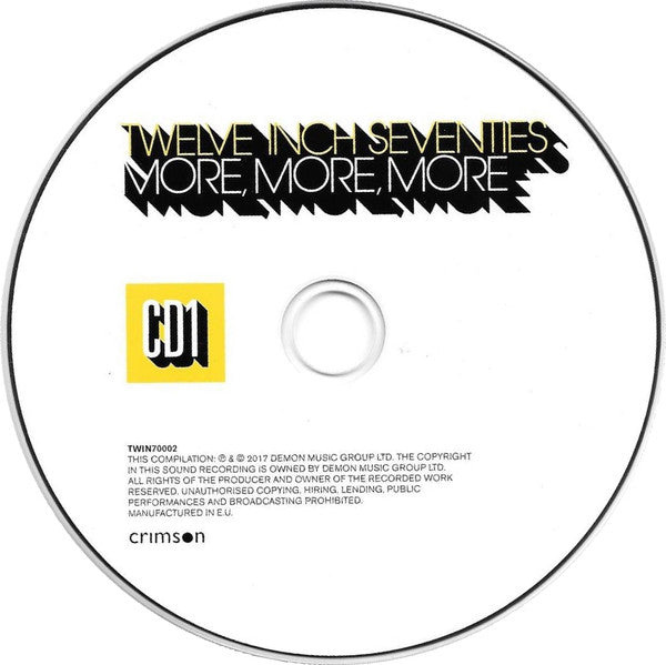 Various - Twelve Inch Seventies ~ More, More, More (2017 Triple CD) Mint
