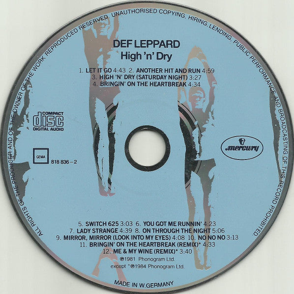 Def Leppard - High 'n' Dry (1984 CD) NM