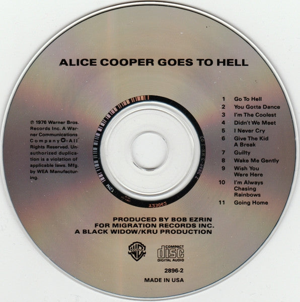 Alice Cooper - Goes to Hell (2008 US CD) Mint