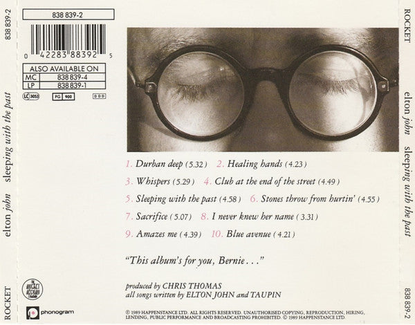 Elton John - Sleeping with the Past (1989 CD) VG+