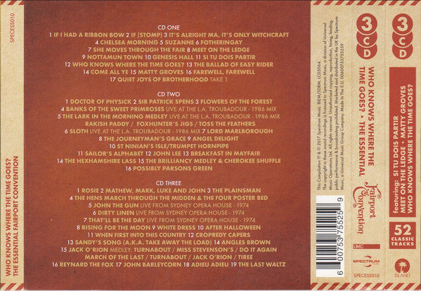 Fairport Convention - The Essential ~ Who Knows.. (2017 Triple CD Set) NM