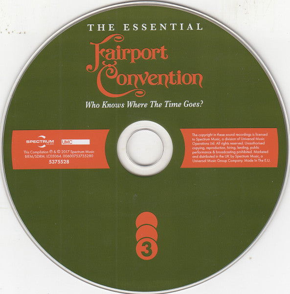 Fairport Convention - The Essential ~ Who Knows.. (2017 Triple CD Set) NM