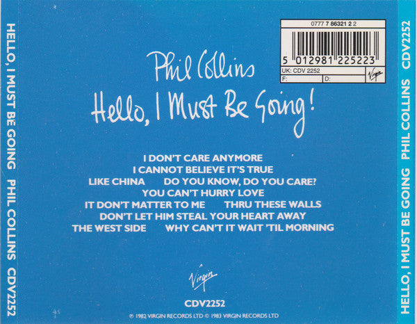 Phil Collins - Hello, I Must be Going! (Rare Early EMI Swindon Issue) NM