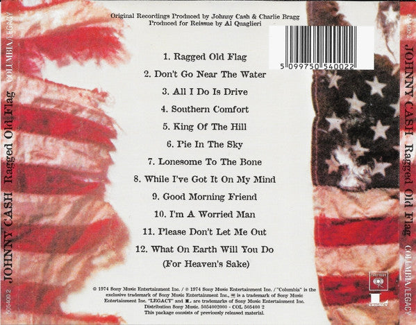 Johnny Cash - Rugged Old Flag (2002 CD) Mint