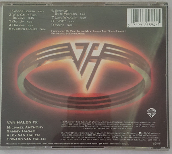 Van Halen - 5150 (1986 CD) NM