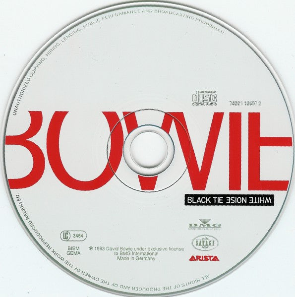 David Bowie - Black Tie White Noise (1993 CD) VG+