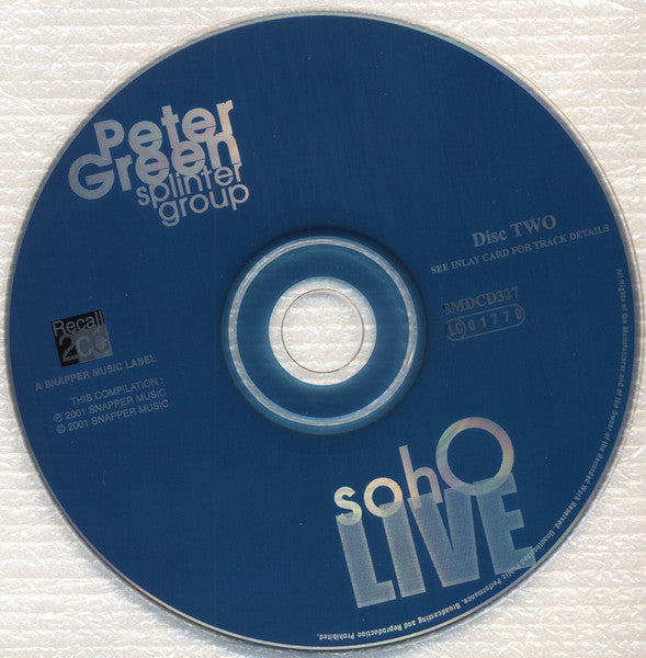 Peter Green Splinter Group - Soho Live at Ronnie Scotts (2001 DCD) NM