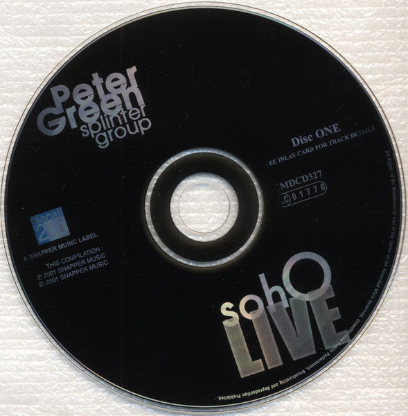 Peter Green Splinter Group - Soho Live at Ronnie Scotts (2001 DCD) NM