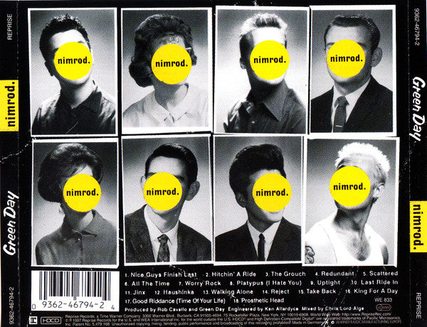 Green Day - Nimrod (1997 CD) Mint