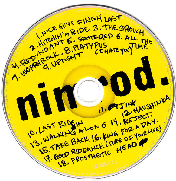Green Day - Nimrod (1997 CD) Mint