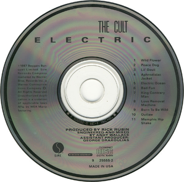 Cult - Electric (1987 US CD) VG+