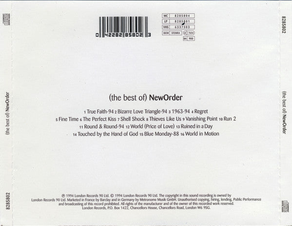 New Order - The Best of (1994 CD Album) NM