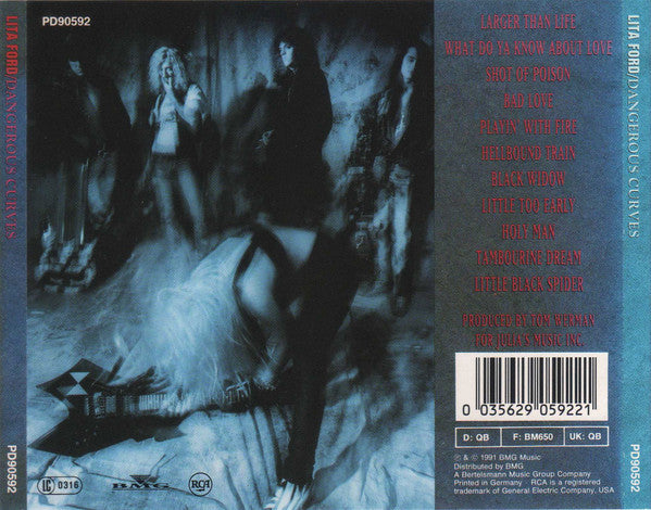 Lita Ford - Dangerous Curves (1991 CD) VG+