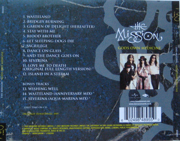 Mission - Gods Own Medicine (2007 CD) VG+