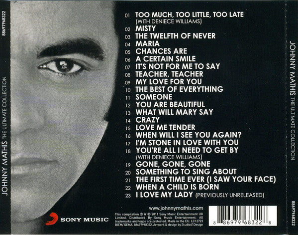 Johnny Mathis - The Ultimate Collection (2011 CD) Mint