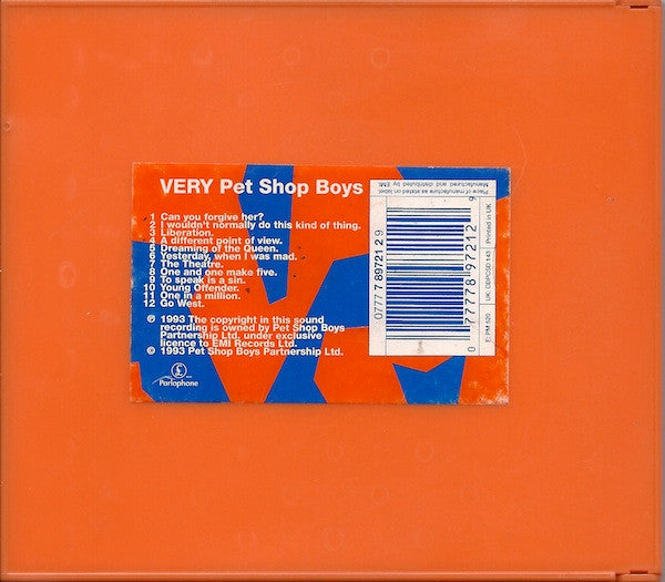 Pet Shop Boys - Very (1993 UK CD) VG+