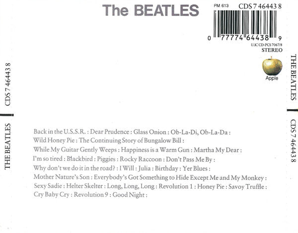 Beatles - The Beatles [White Album] (1996 'White Fatboy' DCD) VG+