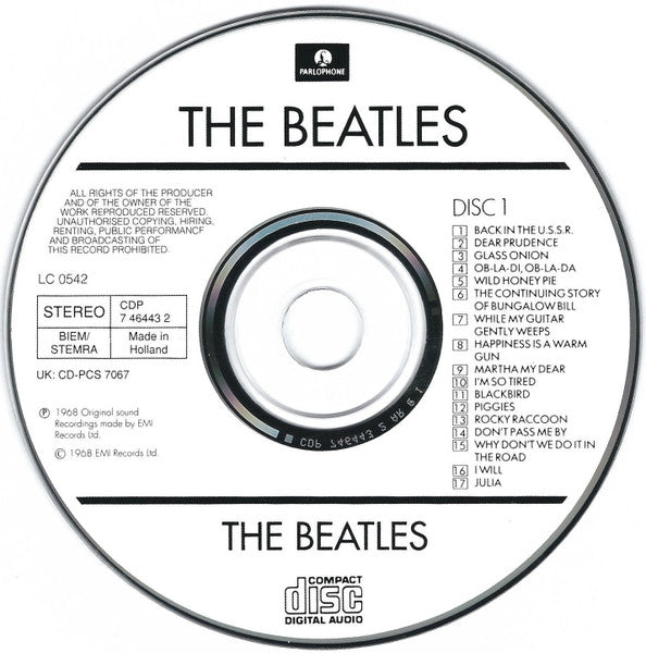 Beatles - The Beatles [White Album] (1996 'White Fatboy' DCD) VG+