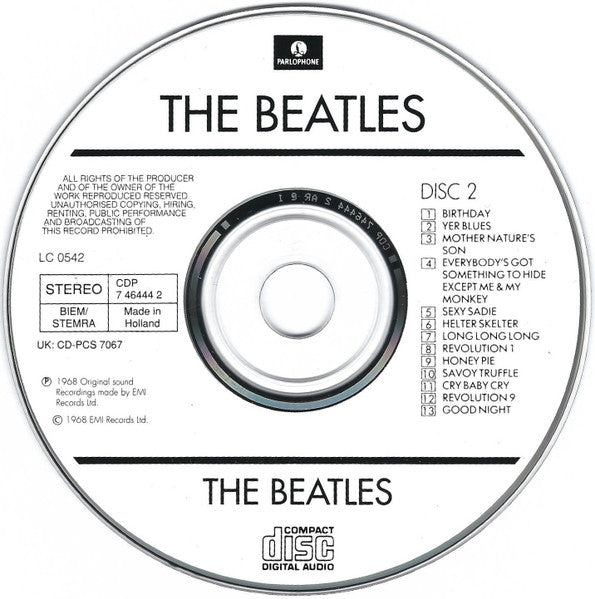 Beatles - The Beatles [White Album] (1996 'White Fatboy' DCD) VG+