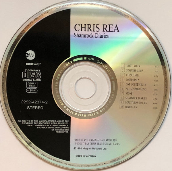 Chris Rea - Shamrock Diaries (1991 CD) NM