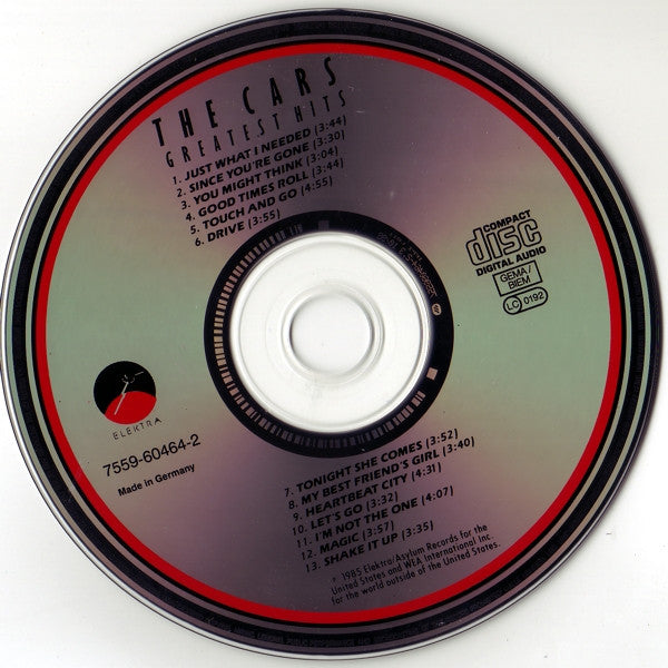 Cars - Greatest Hits (1985 Slipcase CD Album) NM
