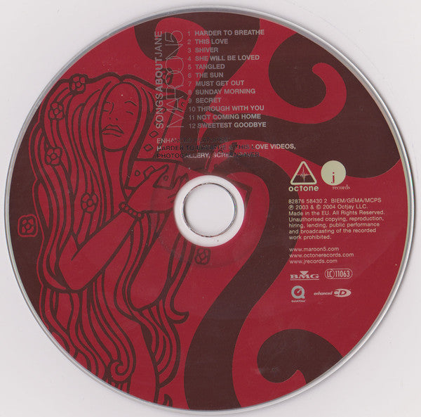 Maroon 5 - Songs About Jane (2003 CD) VG+