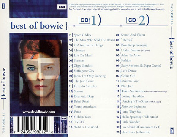 David Bowie - Best Of Bowie (2002 Double CD) NM