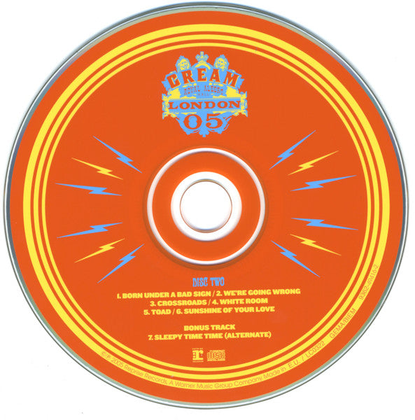 Cream - Royal Albert Hall London 2005 (Live DCD) VG+