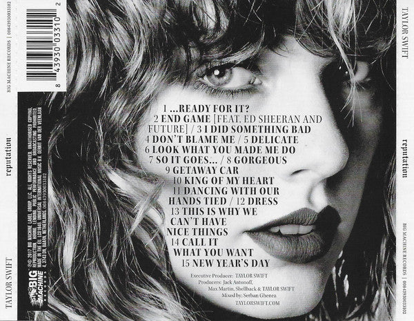 Taylor Swift - Reputation (2017 CD inc Slipcase & Poster) Mint